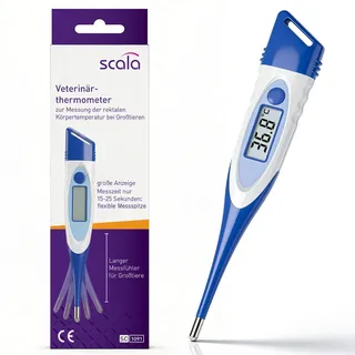 SCALA SC 1091 Veterinär Fieberthermometer Wasserfest