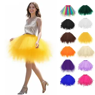 tüllrock Damen,tüllrock gelb,tütü Damen,Karneval,tüll,Tutu,gelber,Fasching,kostüm,Petticoat,tüllröcke,XXL,gelbes,Unterrock,Pastell,kurz,Tutus,Tulle,Schneewittchen,große,XXXL,Lichterkette,Yellow,Skirt