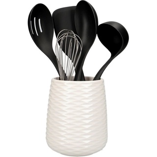 KitchenAid Küchenorganizer-Set, (Set, 6-tlg), hitzebeständig, inkl. 1 Untensilienhälter aus Keramik schwarz