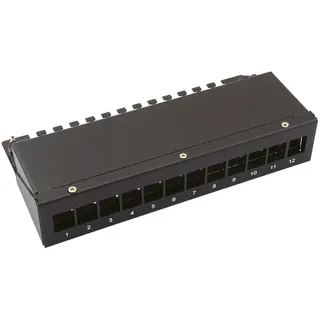 Value Keystone-Modulträger 12-Port schwarz