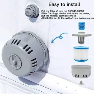 Cartouche De Filtration P6653 — Cartouche Avec Porte-filtre Pour Spa Gonflable (lay-z-spa Miami 54123)