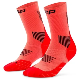 CEP Run Socks Mid Cut 5.0 1 Paar Rot 39-42