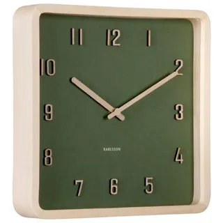 Karlsson Uhr Wanduhr Nervadura Square Holz Grün