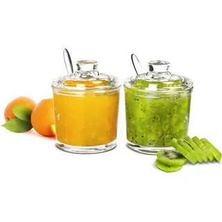 2-tlg. Marmeladendosen Set Parmesandosen Gewürzdosen Honigtopf Marmeladentopf
