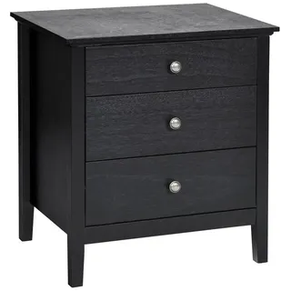 Costway Nachtschrank 60 x 45 x 66 cm Schwarz