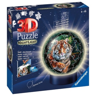 Ravensburger 3D-Puzzle »72 Teile Ravensburger 3D Puzzle Ball Nachtlicht Raubkatzen 11248«, 72 Puzzleteile
