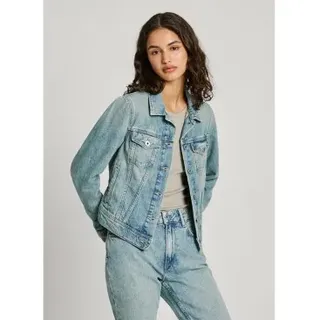 Pepe Jeans für Damen. PL402430MS2 Blaue schlanke Jacke (S), Lässig, Baumwolle, Denim