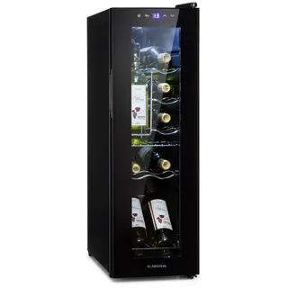 Klarstein Shiraz 12 Slim Uno Weinkühlschrank 32l/12Fl.Touch 85 W 5-18 °C LED
