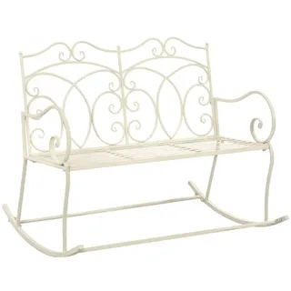 vidaXL Gartenbank 104 x 100 x 89 cm Antik Weiß