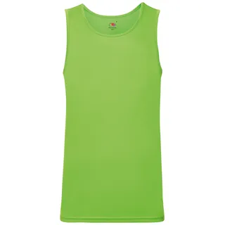 Fruit of the Loom Performance Vest Herren Tank Top Sport Shirt Fitness NEU, lime, S