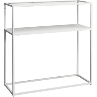 [en.casa] Kuhmo Konsolentisch 80x80x30 cm Weiß