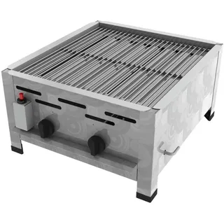 ChattenGlut Gasbräter 2-flammig 7,3 kW 480 x 530 x 270 cm Edelstahl inkl. Rost