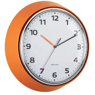 Karlsson Uhr Wanduhr Modern Retro Bright Orange