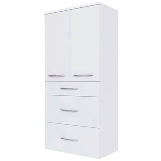 HELD MÖBEL Badschrank »Florida«, BxHxT: 60 x 130 x 35 cm - weiss