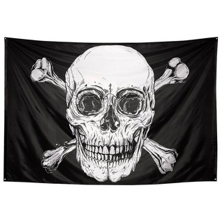 Boland Hängedekoration XXL Piraten Fahne schwarz