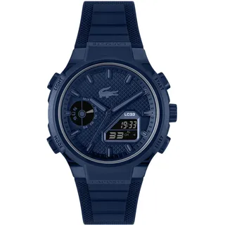 Lacoste Analoge-Digitale Multifunktions-Quarzuhr für Herren Kollektion LC33 mit Marinblaues Silikonarmband - 2011448