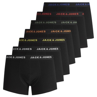 JACK&JONES Herren Boxer Shorts, 7er Pack - JACBASIC TRUNKS, Baumwoll-Stretch Schwarz S