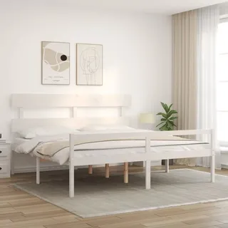 vidaXL Seniorenbett 180 x 200 cm Weiß