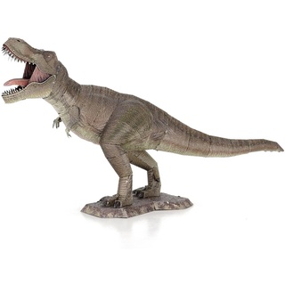 Metal Earth Fascinations ME1011 Metallbausätze - Dinosaurier Tyrannosaurus Rex, lasergeschnittener 3D-Konstruktionsbausatz, 3D Metall Puzzle, DIY Modellbausatz mit 3 Metallplatinen, ab 14 Jahre