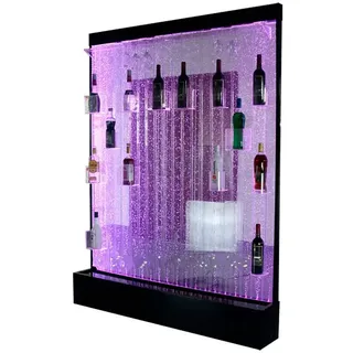 JVmoebel Barschrank Led Wasser Wand Bar Säule Wassersäulen Theke Regale Beleuchtet Made in Europa schwarz