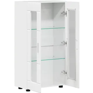 vidaXL Sideboard 55,5 x 29 x 103 cm Hochglanz Weiß