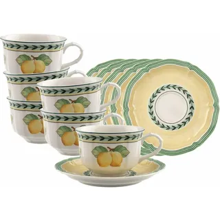 Villeroy & Boch Teetasse mit Untertasse 0,13 l Bunt 6 St.