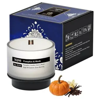 Duftkerzen für zu Hause, Natürliche Soyawachs Kürbis | Vanille | Nelke | Moschus Aromakerzen 35Stunden Brenndauer, Perfekte Geschenke für Frauen