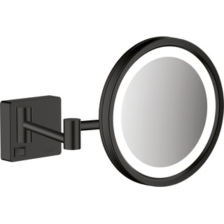 Rasierspiegel HANSGROHE "AddStoris" Spiegel Gr. B/H/T: 20,8 cm x 21,7 cm x 39,3 cm, schwarz (mattschwarz) Kosmetikspiegel