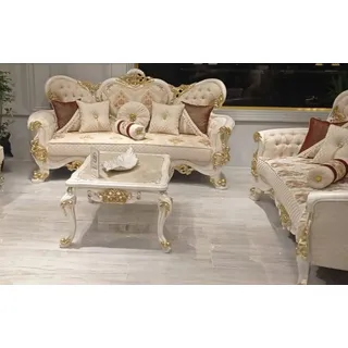 JVmoebel Couchtisch Luxus Couchtisch Barock aus Holz mit eleganter Ästhetik (1-St), Made in Europa weiß