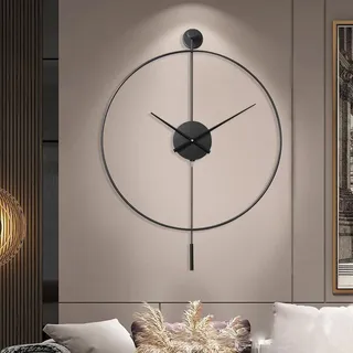 GERHWASH Wanduhr, 60cm Moderne Wanduhr, minimalistisches Design Quartz Lautlos wanduhren für Wohnzimmer, Küche, Büro, Schlafzimmer ﻿