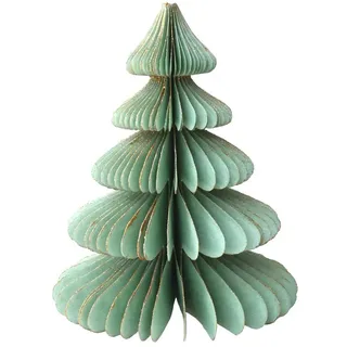 Just Be Weihnachtsfigur Weihnachtsbaum Tanne aus Papier - Jade grün