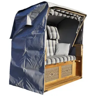 Strandkorb-King Strandkorb-Schutzhülle Strandkorb Schutzhülle LKW-Plane, grau 148cm passt für extra Breite 21⁄2 Sitzer (XXL) | 148 cm x 110 cm x 160 cm