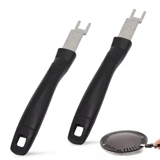 2 Stück Grillrostheber, Edelstahl Grillrost Heber Bequemes Anheben von Heißen Und Dreckigen Grillroste, Universelles Grillzubehör für Camping und BBQ
