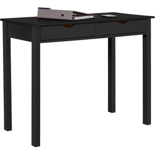 INOSIGN Schreibtisch »Gava«, Kiefernholz, Griffmulden, unterschiedliche Farbvarianten, Breite 100cm schwarz