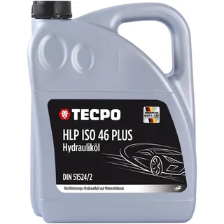 TECPO Hydrauliköl 5 Liter HLP 46 ISO Vg Viskosität Hydraulikoel Hydraulikflüssigkeit Hydraulikfluid für Hochleitung Hochdruck