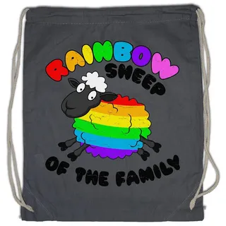 Urban Backwoods Turnbeutel Rainbow Sheep Of The Family Turnbeutel Gay Lesbian LGBT Trans LGBTQ (1-tlg), GLBT Pride Love grau
