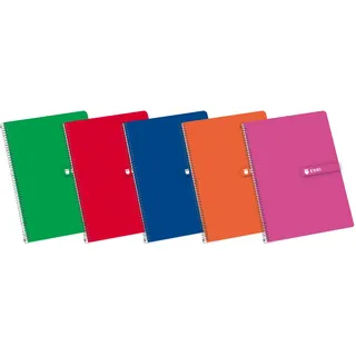 Enri Folio-Notizbücher (A4), Hardcover, 80 4x4-Rasterblätter, zufällige Auswahl, 1 Einheit