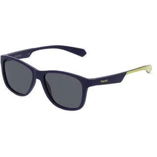 Polaroid PLD 8052/S Unisex-Sonnenbrille Vollrand Quadratisch Kunststoff-Gestell, blau
