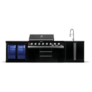 BB-M1 Outdoorküche | 8-Brenner Gasgrill | Clean | Cool-Duo - Schwarz