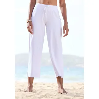 beachtime by lascana 7/8-Strandhose Wide-Leg Weiß 52/54