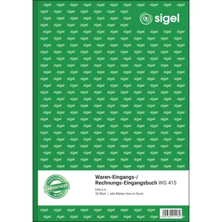 Sigel Waren-/Rechnungs-Eingangsbuch A4 hoch alle Blätter fest im Buch 50 Blatt