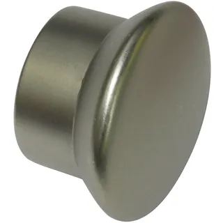 Gardinia Endkappe, Gardinenzubehör, Ø 19 mm, Metall, Silber-Satin, Stilgarnitur Europa