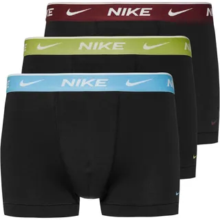Nike EVERYDAY COTTON STRETCH Unterhose Herren in blk-pear-aquarius-drk team rd wb, Größe XS - schwarz