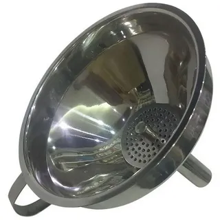 BURI Trichter Trichter 13cm aus Edelstahl mit Sieb Einfüllhilfe Flaschentrichter Fül