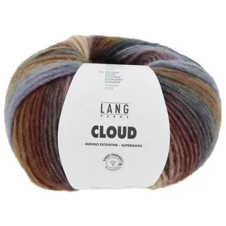 Lang Yarns Wolle Cloud Kastanie/Petrol 100 g