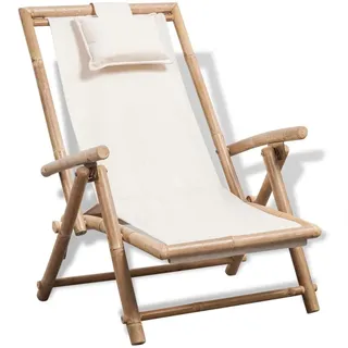 vidaXL Gartenstuhl 71,5 x 93,5 x 91 cm weiß klappbar