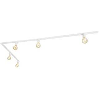 Qazqa Schienensystem-Sets Jeana, ohne Leuchtmittel, Warmweiß, QAZQA Schienen­leuchte, e27, Weiß, Stahl, Modern weiß