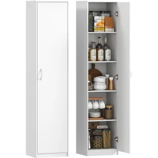 Homcom Küchenschrank Buffetschrank 40 x 35 x 180 cm Weiß