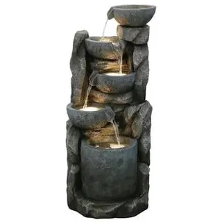 Dehner Polyethylen-Gartenbrunnen Gresta, solarfähig, ca. H97,5 cm