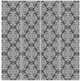 Bilderdepot24 Schiebegardine Flächenvorhang blickdicht Aquarell Barock Muster grau (4 St), halbtransparent, Wohnzimmer große Flächengardine lichtdurchlässig als Klemm-System grau 240 cm x 250 cm